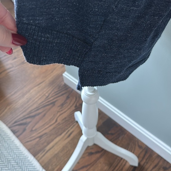 Eileen Fisher 100% organic cotton sweater tunic denim color size L button down - Picture 5 of 8